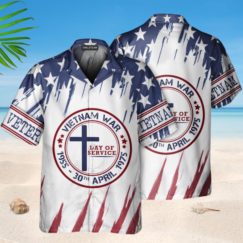 Veteran Tribute Hawaiian Shirt For Island Vacations, Resort Wear, And Relaxed Seasonal Style