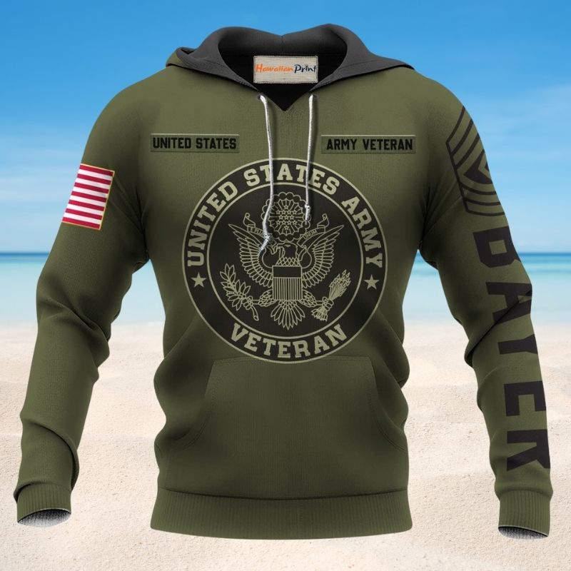 Veteran Military Service Personalized Hoodie For Tribute Events Weekend Outings And Relaxed Streetwear