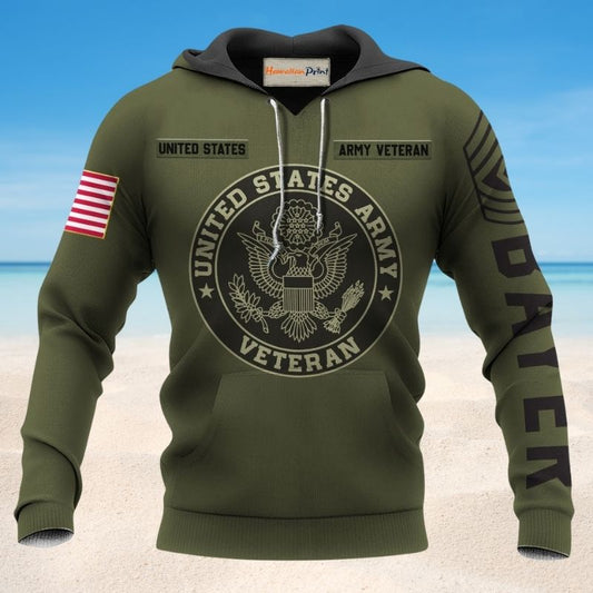 Veteran Military Service Personalized Hoodie For Tribute Events Weekend Outings And Relaxed Streetwear