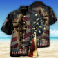 Patriotic American Veteran Flag Tribute Hawaiian Shirt For Island Vacations, Resort Wear, And Relaxed Seasonal Style
