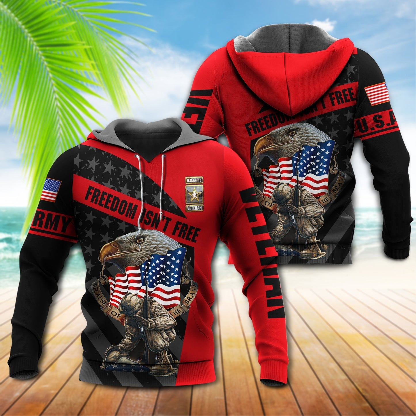 Veteran Army Tribute Eagle Hoodie For Service Appreciation Daily Wear And Thoughtful Gifts