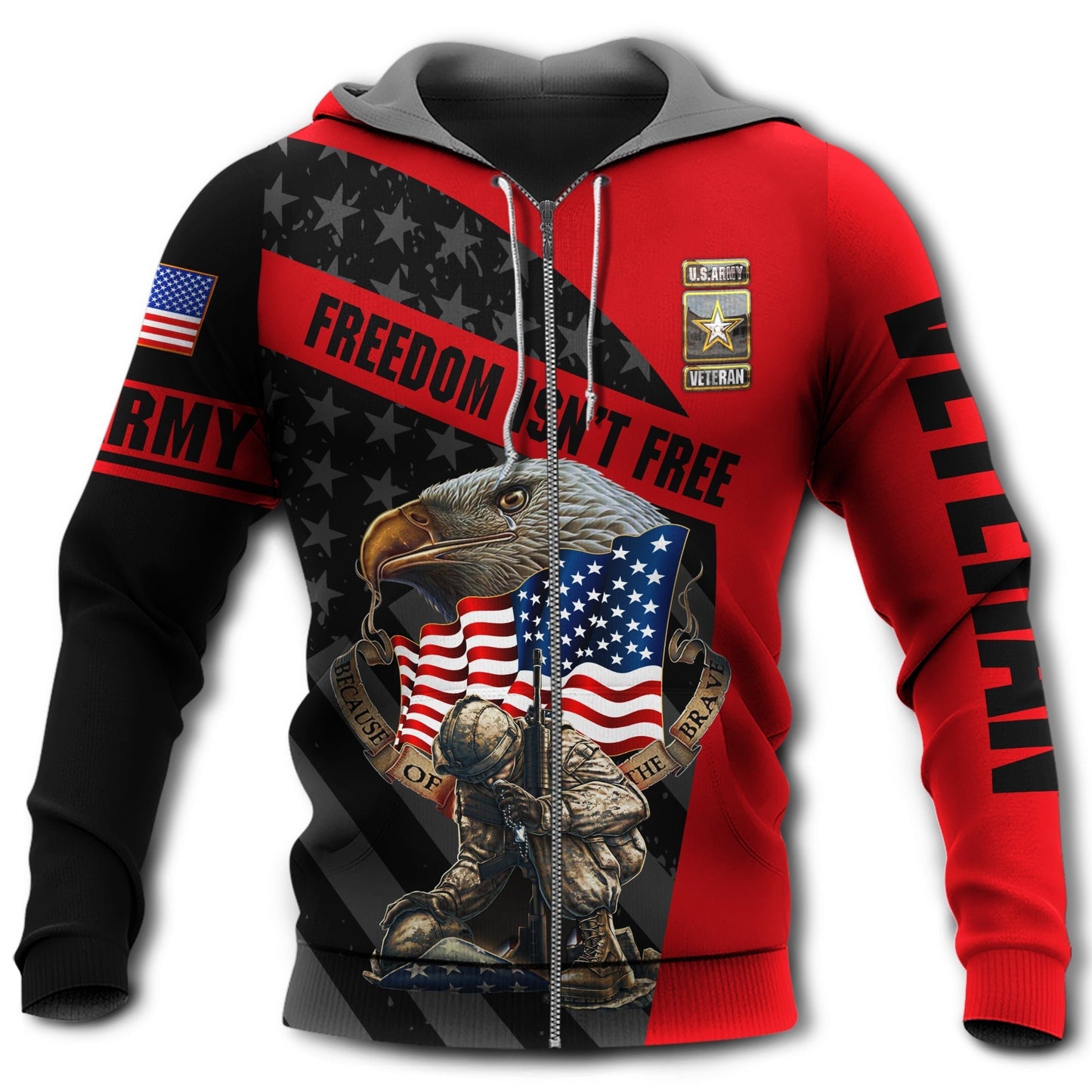 Veteran Army Tribute Eagle Hoodie For Service Appreciation Daily Wear And Thoughtful Gifts