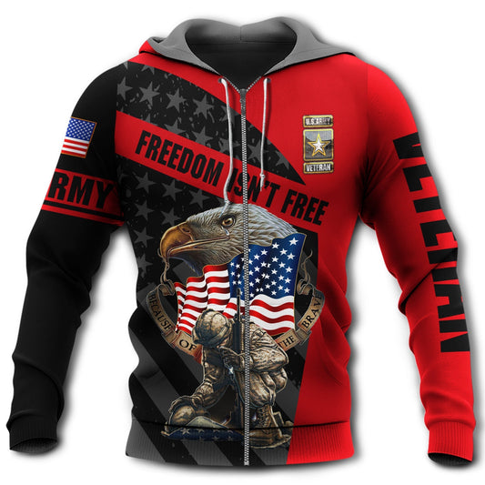 Veteran Army Tribute Eagle Hoodie For Service Appreciation Daily Wear And Thoughtful Gifts