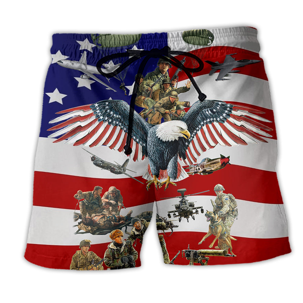 Veteran We Always Remember You With Eagle Beach Shorts Pattern View For Weekend Trips And Outdoor Activities