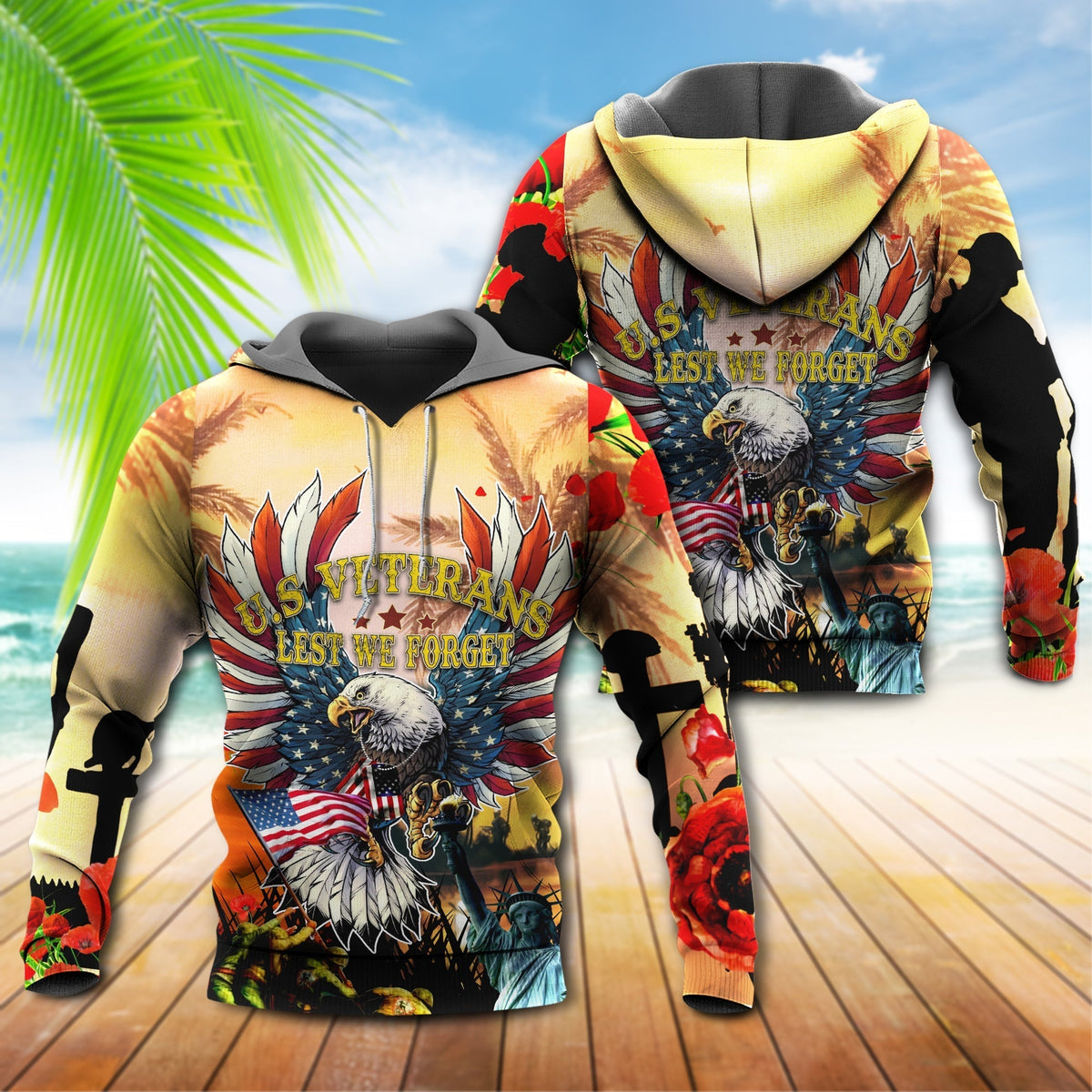 Veterans Lest Forget Tribute Hoodie For Relaxed Daily Wear Weekend Outings And Thoughtful Gifting
