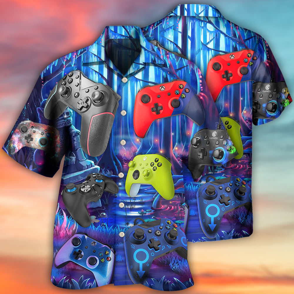 Game Video Games Play Everyday Hawaiian Shirt Pattern View For Relaxed Warm Weather Outfits