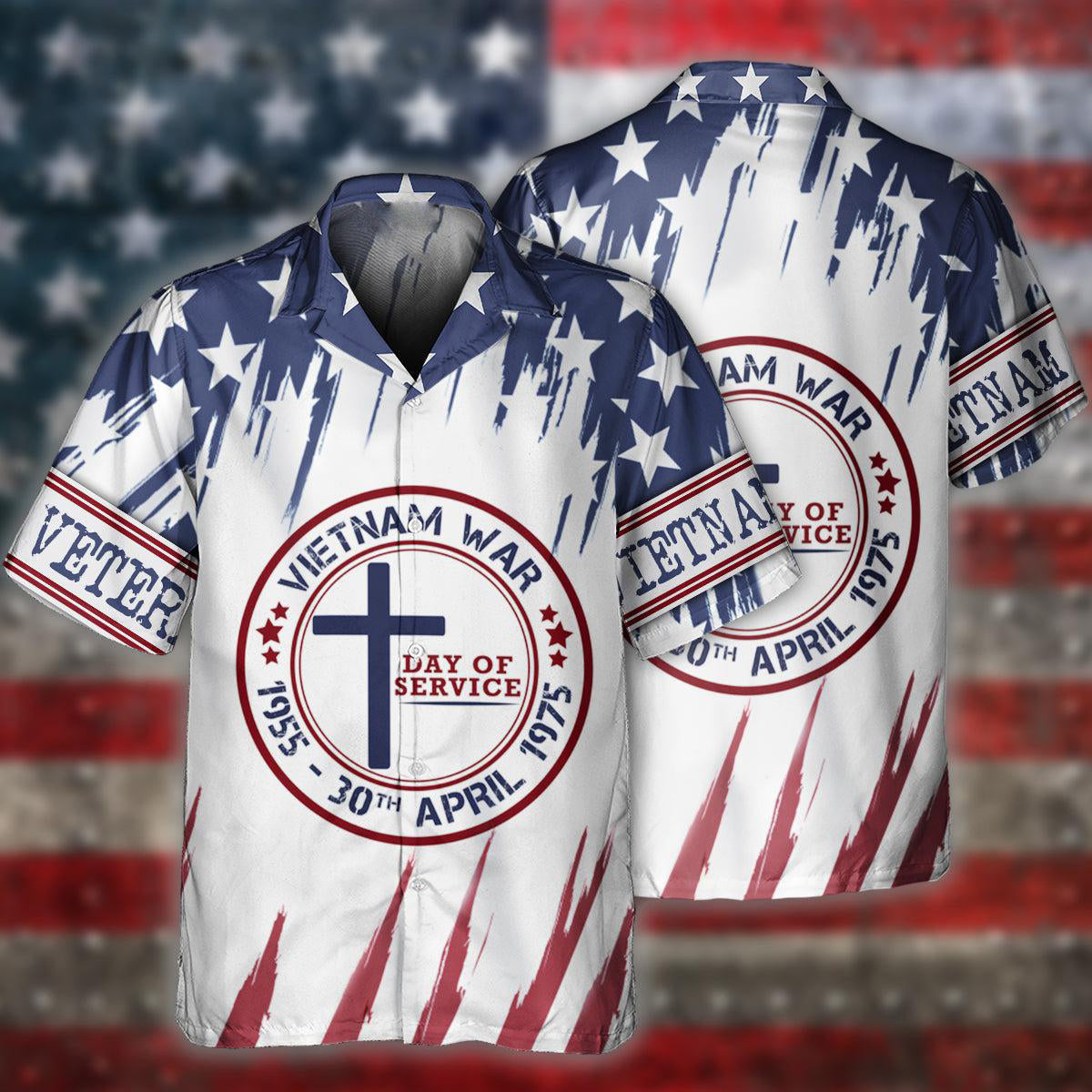 Veteran Vietnam War Day Star Shouder Owl Hawaiian Shirt Pattern View For Relaxed Warm Weather Outfits