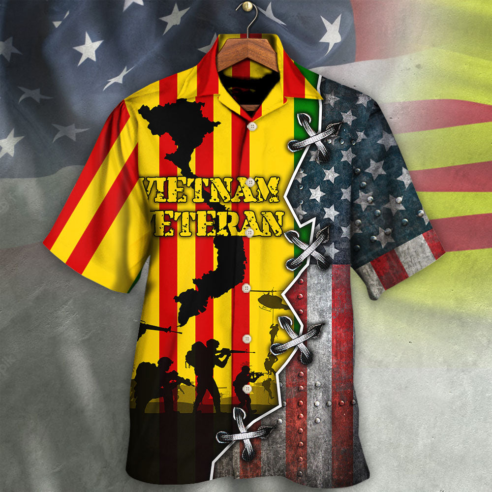 Veteran Vietnam Freedom Flag Hawaiian Shirt For Summer Events And Casual Outdoor Wear