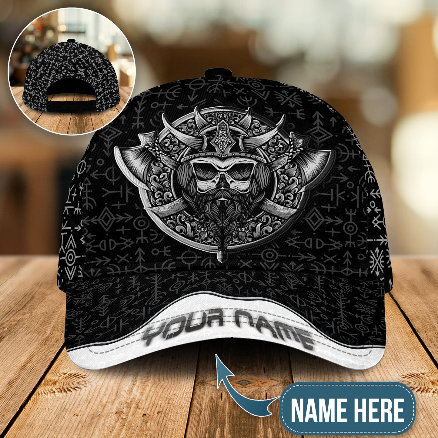 Viking Black Style Personalized Classic Cap For Beach Travel Outdoor Events And Relaxed Casual Wear