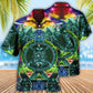 Christmas Green Viking Warrior Hawaiian Shirt With Detailed Graphic For Resort Holidays Beach Travel And Relaxed Casual
