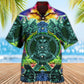 Christmas Green Viking Warrior Hawaiian Shirt With All Over Print For Resort Holidays Beach Travel And Relaxed Casual Fashion
