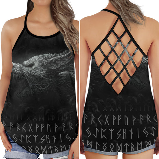 Viking Bold Strength Energy Hollow Tank Top For Fitness Sessions And Daily Wear