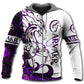 Purple White Viking Arvakr Legend Hoodie For Bold Streetwear Outdoor Trips And Mythology Enthusiasts