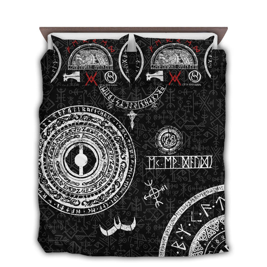 Viking Baldur Norse Mythology Tattoo Bedding Cover For Norse Bedroom Decor