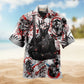 Viking Dare To Fight With Knight Hawaiian Shirt For Summer Vacation Beach Travel And Relaxed Casual Wear