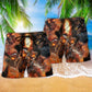 Mythic Viking Dog Guardian Beach Shorts Pattern Detail For Sunny Day Activities And Lightweight Summer Style