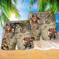 Viking Drinking Love Beer Hawaiian Print Beach Shorts For Beach Gatherings And Travel