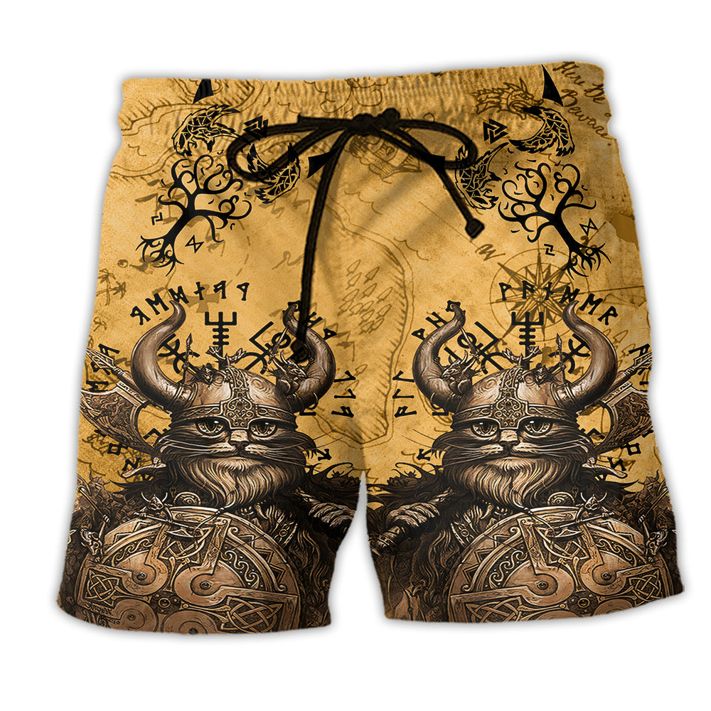 Viking Good Meows Go To Heaven Bad Meows Go To Beach Shorts For Coastal Trips And Outdoor Wear