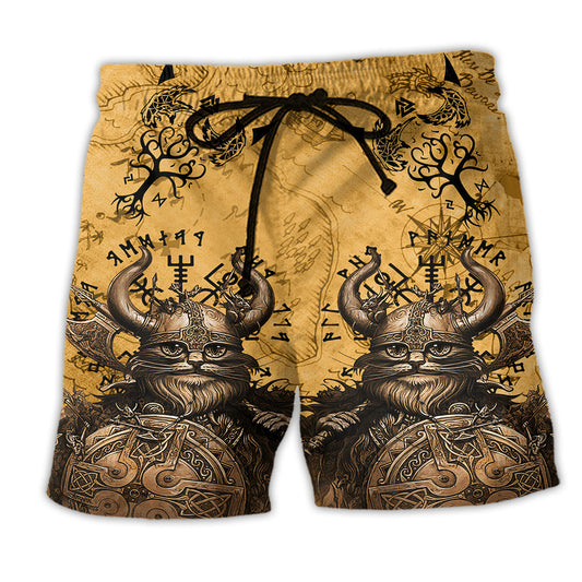 Viking Good Meows Go To Heaven Bad Meows Go To Beach Shorts For Coastal Trips And Outdoor Wear