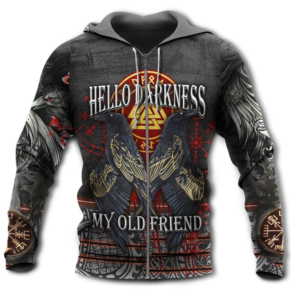 Dark Grey Viking Hoodie For Viking Inspired Streetwear Holidays And Thoughtful Gifts