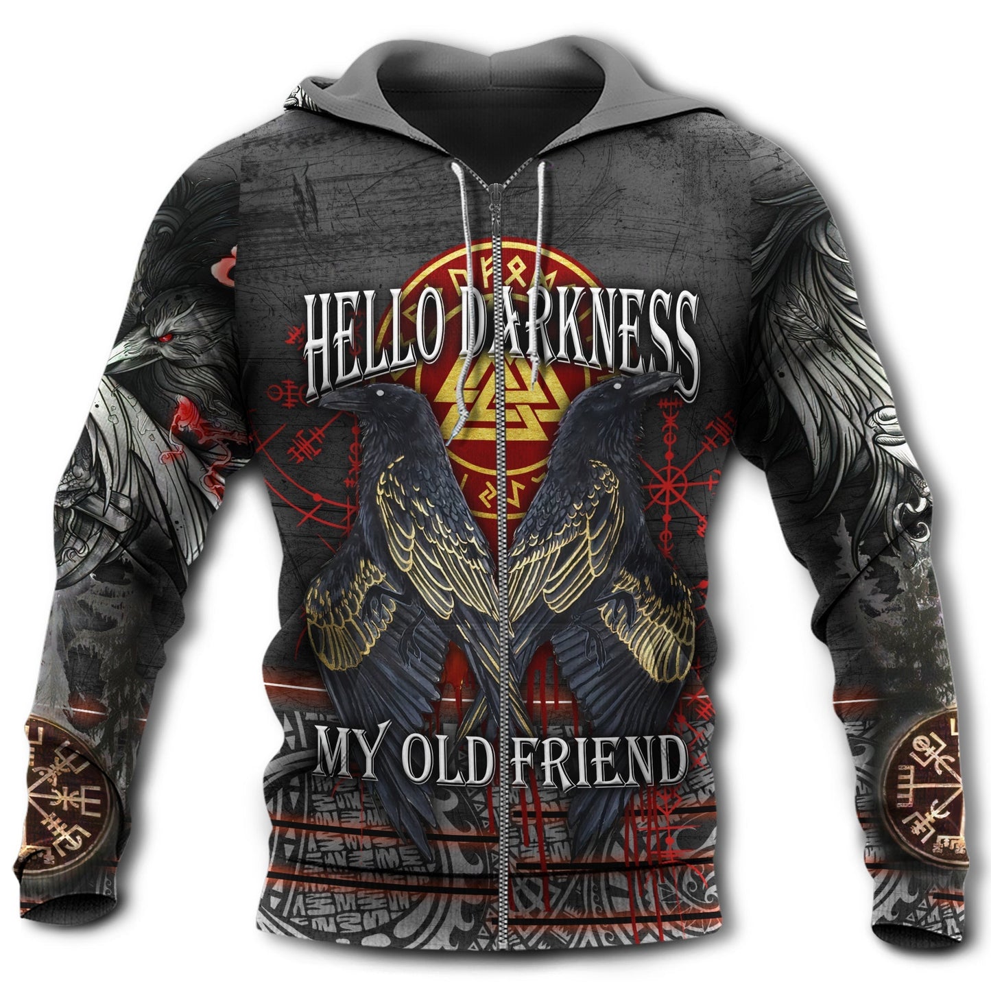 Dark Grey Viking Hoodie For Viking Inspired Streetwear Holidays And Thoughtful Gifts