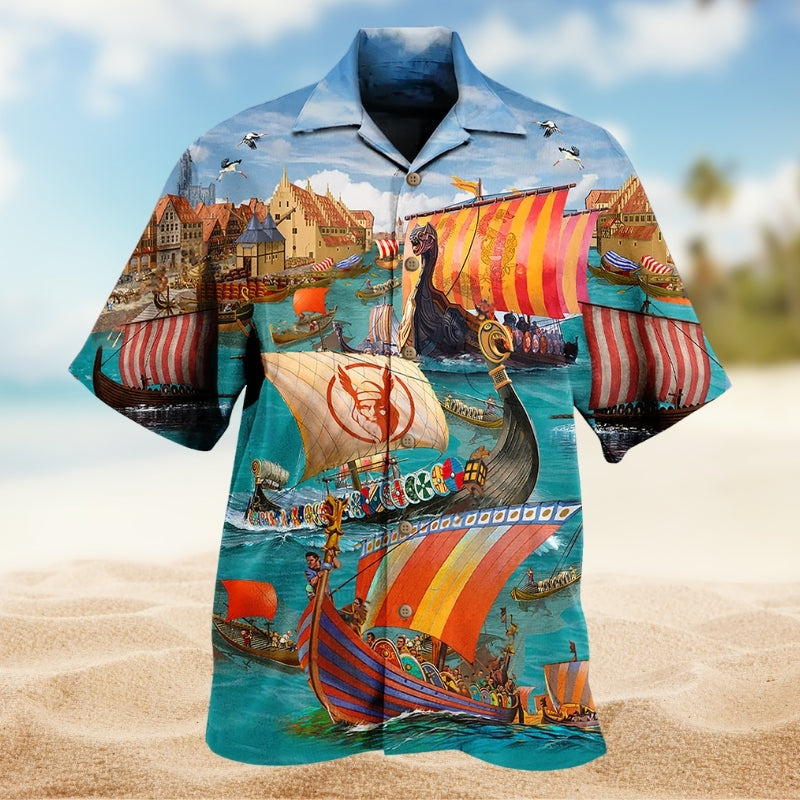 Viking Land Home Power Hawaiian Shirt For Tropical Holidays, Outdoor Gatherings, And Everyday Comfort