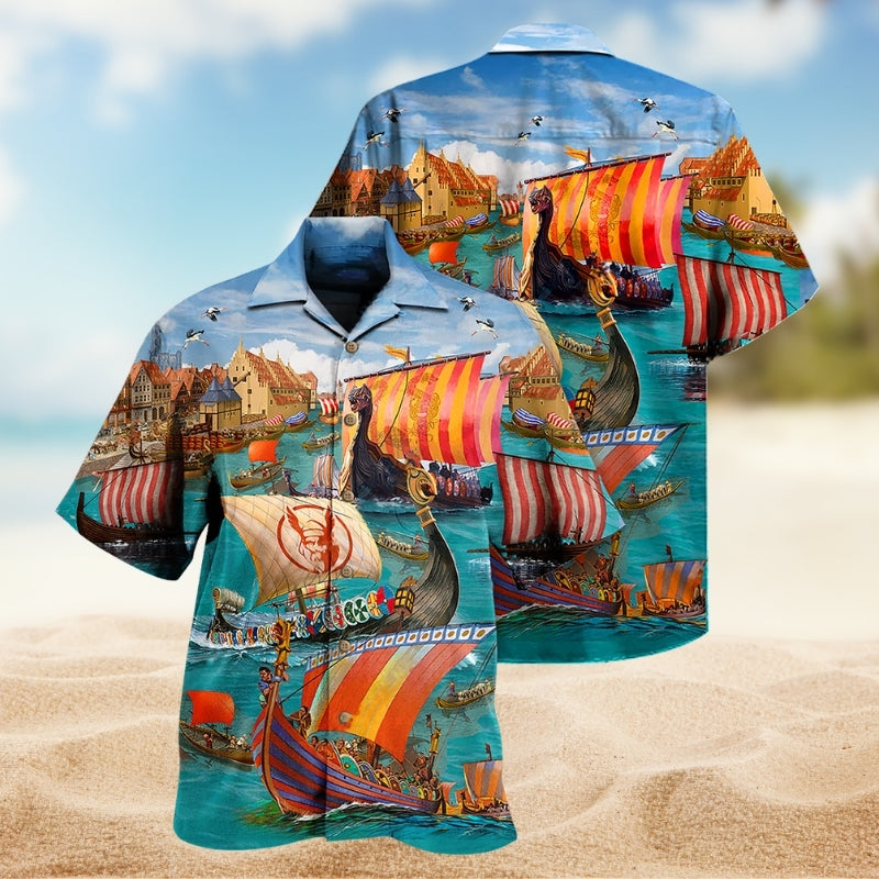Viking Land Home Power Hawaiian Shirt For Tropical Holidays, Outdoor Gatherings, And Everyday Comfort