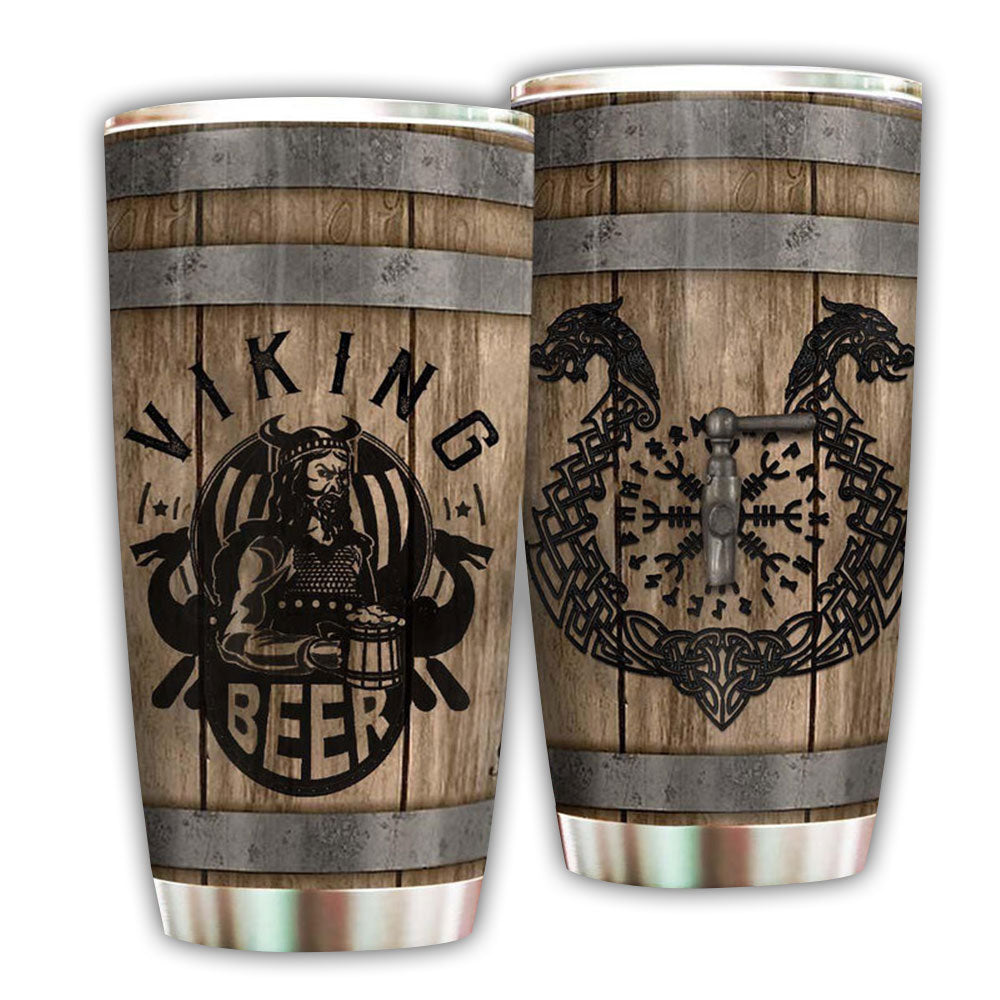 Viking Man Love Beverage With Wood 20 Oz Tumbler For Coffee Travel And Daily Drinks