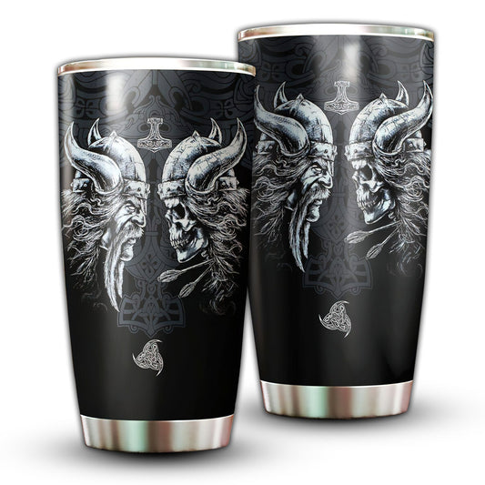 Viking Man Skull 20 Oz Tumbler For Coffee Travel And Daily Drinks
