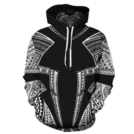 Black White Viking Mythology Hoodie For Distinctive Travel Outfits Seasonal Wear And Gift Giving