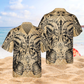 Viking Skull Hawaiian Shirt For Creative Adventures, Beach Travel, And Bold Warm Weather Wear