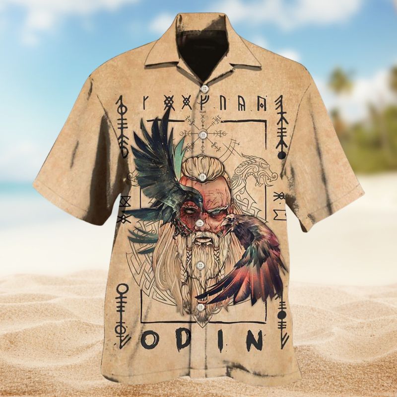 Viking Symbol Hawaiian Shirt For Beach Days, Summer Outings, And Thoughtful Gift Giving