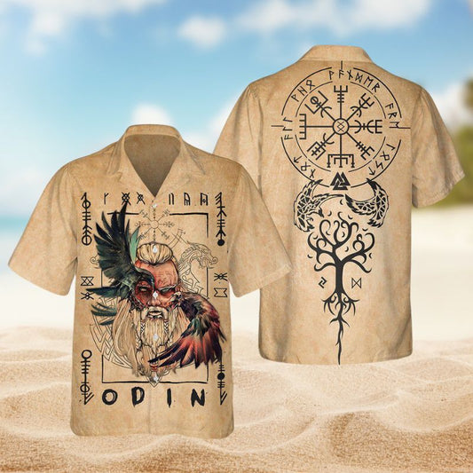 Viking Symbol Hawaiian Shirt For Beach Days, Summer Outings, And Thoughtful Gift Giving