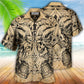Vintage Viking Warrior And Skull Hawaiian Shirt With Detailed Graphic For Tropical Getaways Outdoor Fun And Everyday Wear