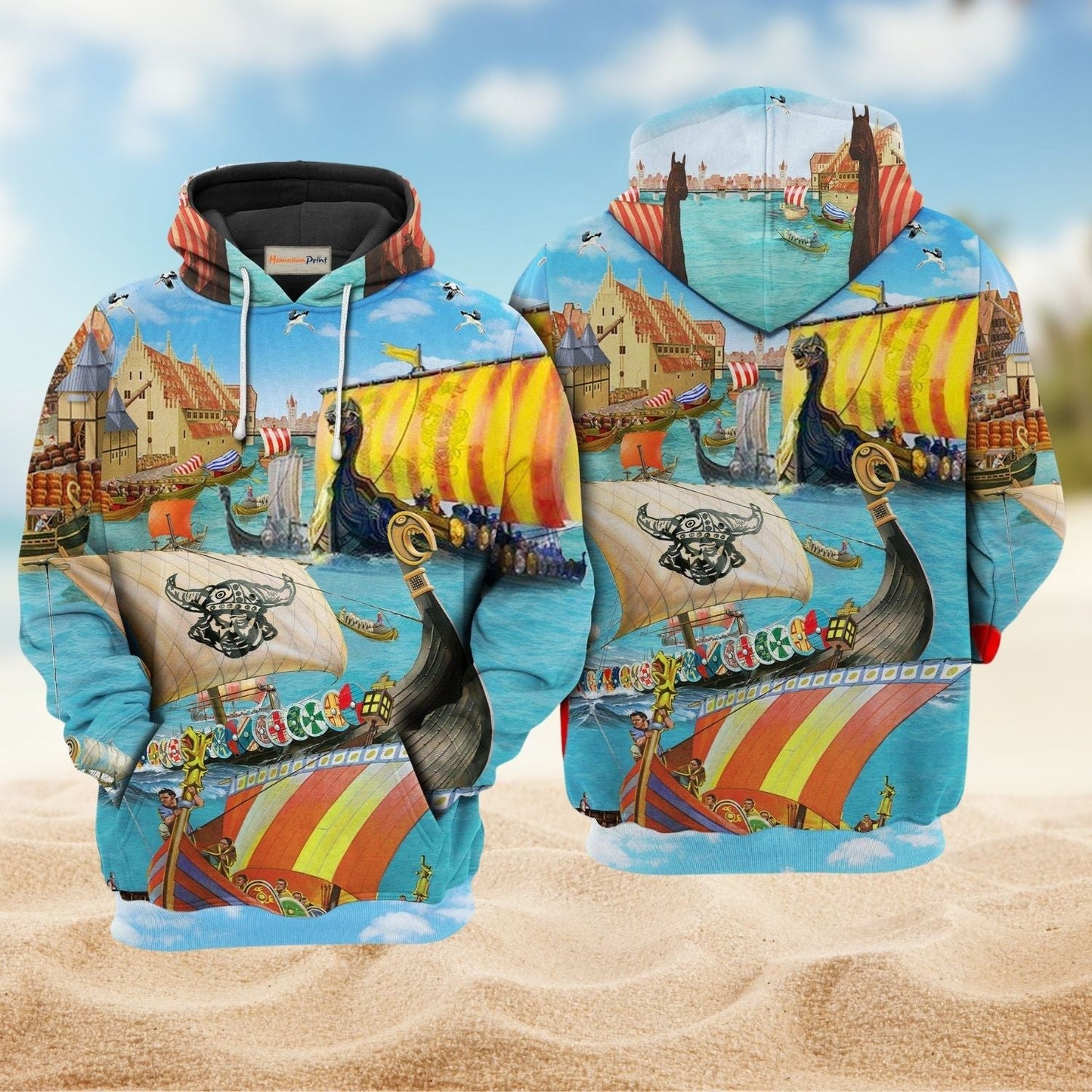 Viking Sail Let War Begin Hoodie For Norse Inspired Streetwear Outdoor Travel And Bold Everyday Style