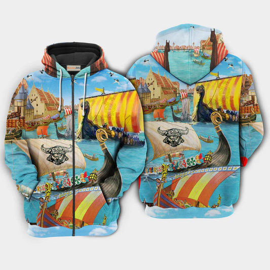 Viking Sail War Hoodie For Norse Style Adventures Casual Layering And Everyday Wear