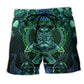Viking See You In Valhalla Beach Shorts Artwork Detail For Casual Warm Weather Outfits