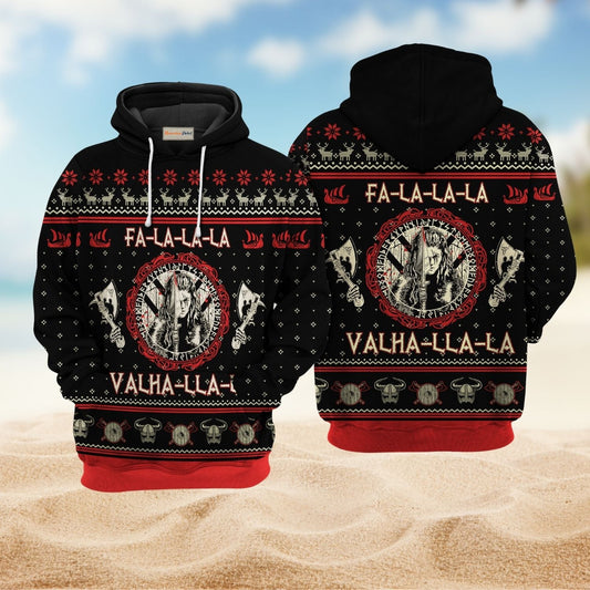 Black Red Viking Shieldmaiden Hoodie For Viking Enthusiasts Travel Days And Distinctive Streetwear