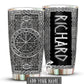 Viking Sign Silver Personalized 20 Oz Tumbler For Coffee Travel And Daily Drinks