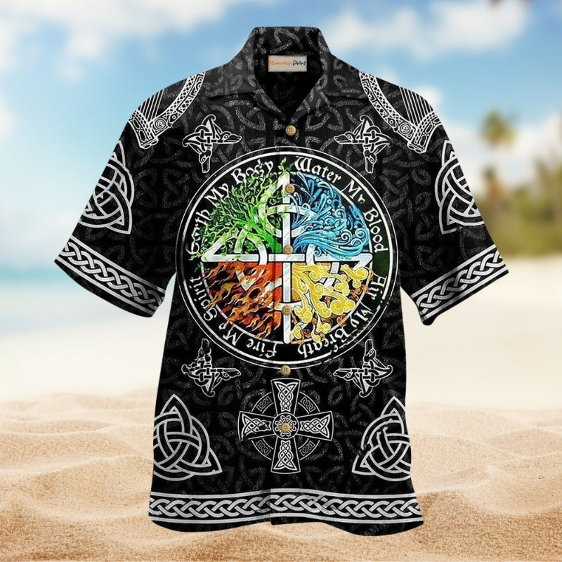 Waterskiing Grandpa Hawaiian Shirt Print Closeup For Resort Wear