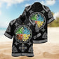 Viking Sign Hawaiian Shirt For Summer Vacation, Beach Travel, And Casual Wear