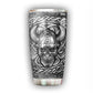 Viking Skull Silver With Sign 20 Oz Tumbler For Coffee Travel And Daily Drinks