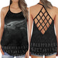 Viking Strong Modern Wolf Hollow Tank Top For Workouts Festivals And Bold Style