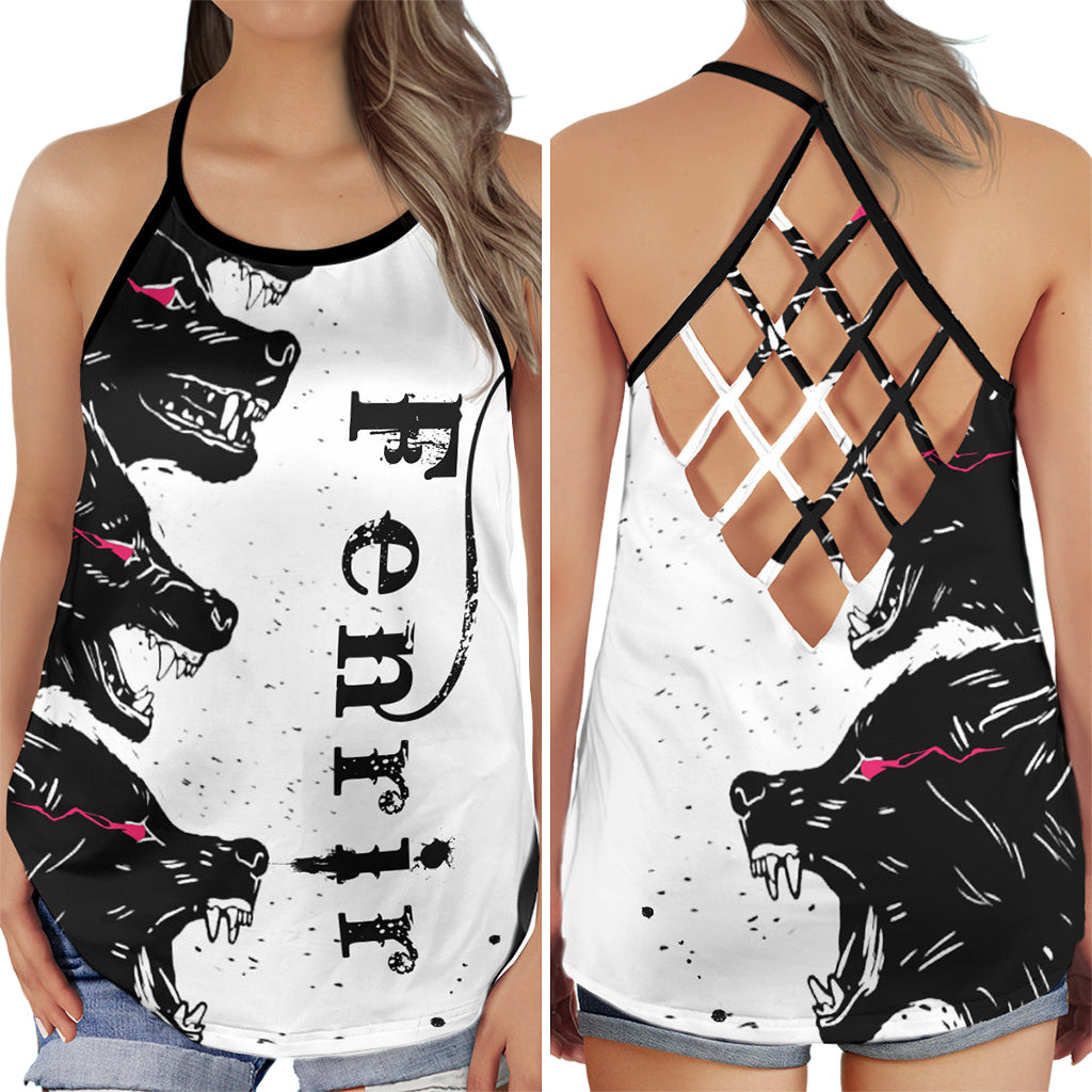 Viking Strong Fenrir Wolf Hollow Tank Top For Workouts Festivals And Bold Style