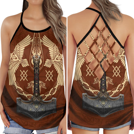 Viking Strong Warrior Spirit Hollow Tank Top For Workouts Festivals And Bold Style