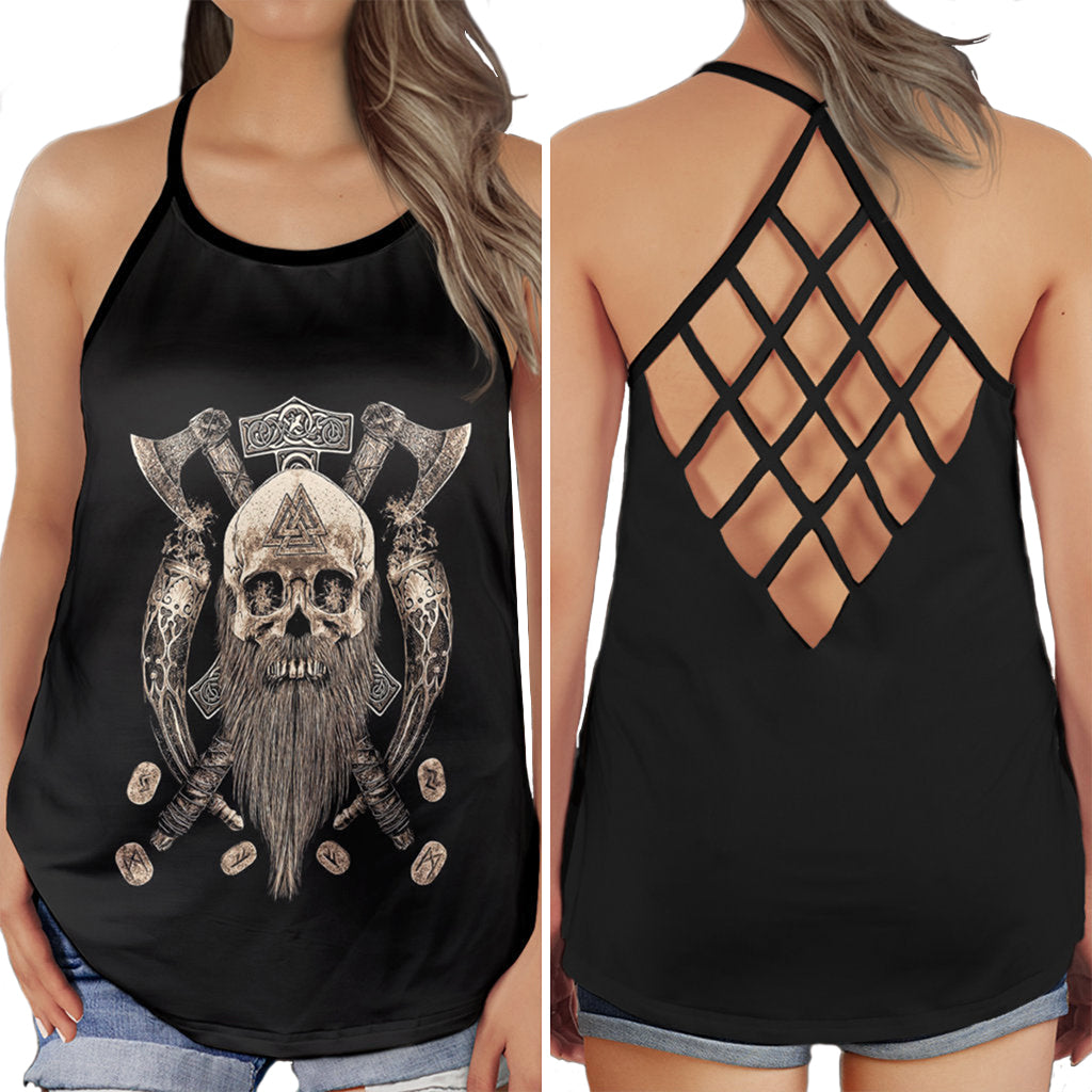 Viking Strength Modern Norse Warrior Hollow Tank Top For Workouts Festivals And Bold Style