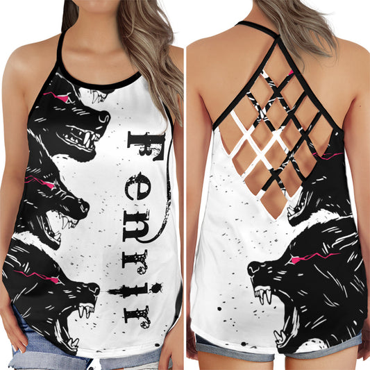 Viking Fenrir Red Eyes Power Hollow Tank Top For Workouts Festivals And Bold Style
