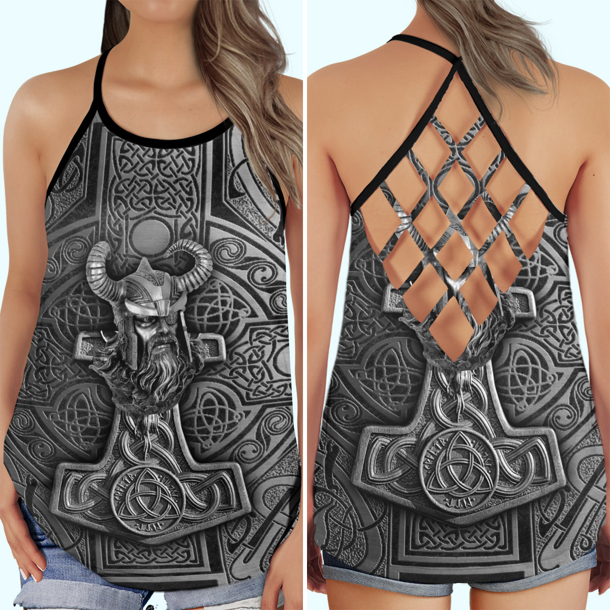 Viking Strength Hollow Tank Top For Workouts Festivals And Bold Style
