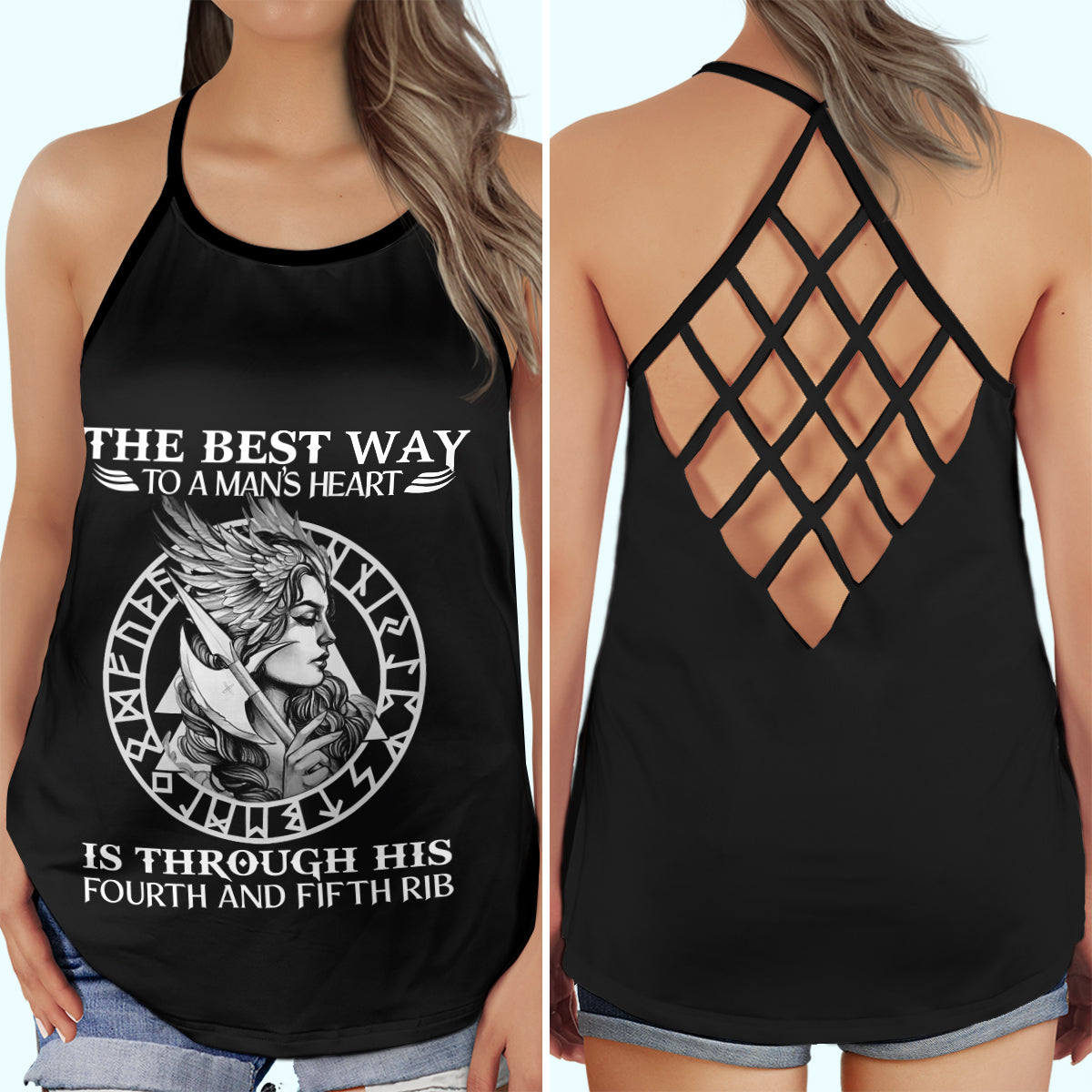 Viking Strong Girl The Best Way Hollow Tank Top For Workouts Festivals And Bold Style