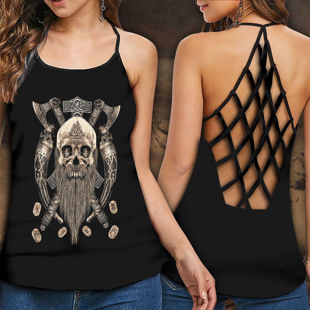 Viking Strong Vintage Norse Hollow Tank Top For Workouts Festivals And Bold Style